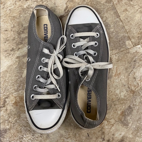 Black, gray, and white converse - Picture 3 of 4